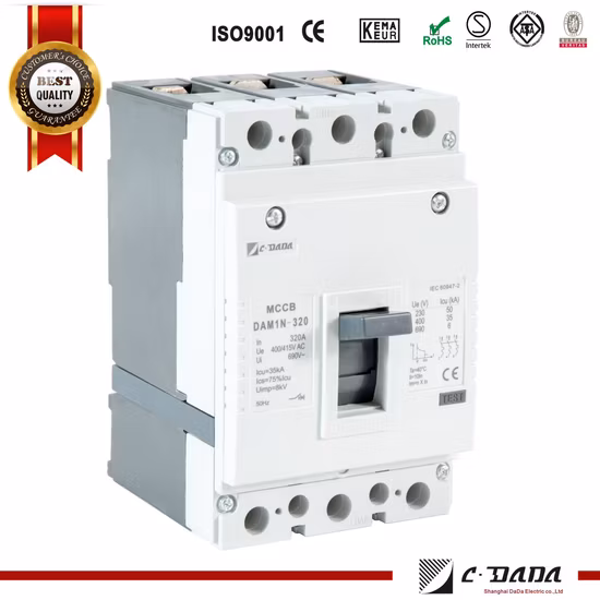 MCCB Dam3-160 3p 16~160A Compact DIN Rail Molded Case Circuit Breaker